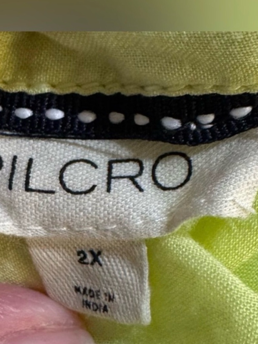 Pilcro Anthropologie Lime Green Button-Down Top 2X | Modal Cotton - Picture 3 of 5